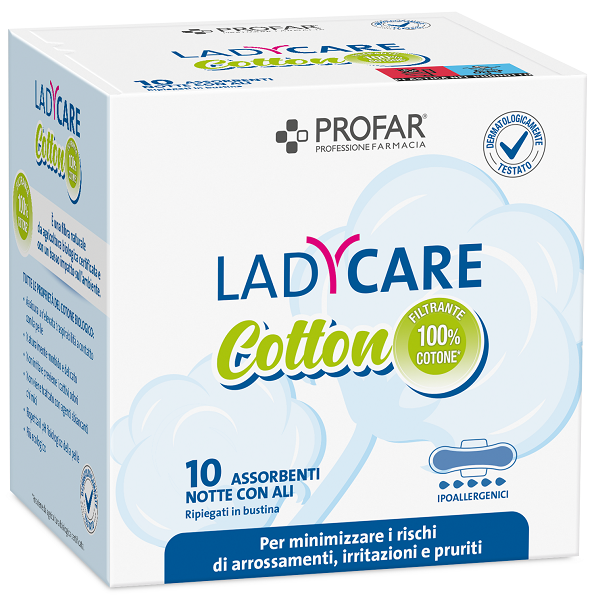 PROFAR LADY C ASSORBENTI COTTON IPOALLERGENICI NOTTE 10 PZ