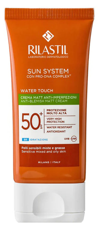 RILASTIL SUN SYSTEM WATER TOUCH MATT CREMA SOLARE SPF 50+ ANTIMPERFEZIONI VISO50ml
