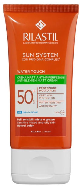 RILASTIL SUN SYSTEM WATER TOUCH MATT CREMA SOLARE SPF 50+ ANTIMPERFEZIONI VISO50ml