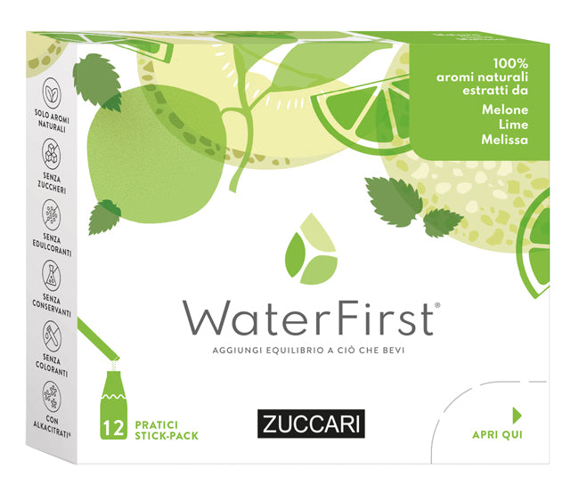 WATERFIRST MELONE LIME E MELISSA 12 STICK PACK X 1,5G