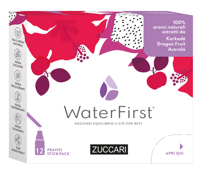 WATERFIRST KARKADÉ DRAGONCELLO ED ACEROLA 12STICK PACK X 1,5G