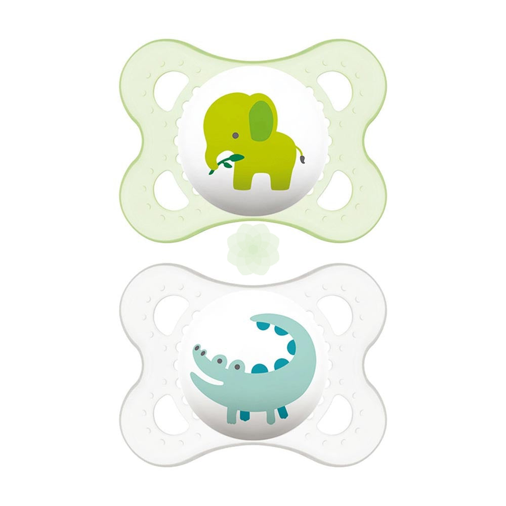 MAM SUCCHIETTO ORIGINAL 2-6 MESI ANIMALI SILICONE NEUTRO 2 PEZZI