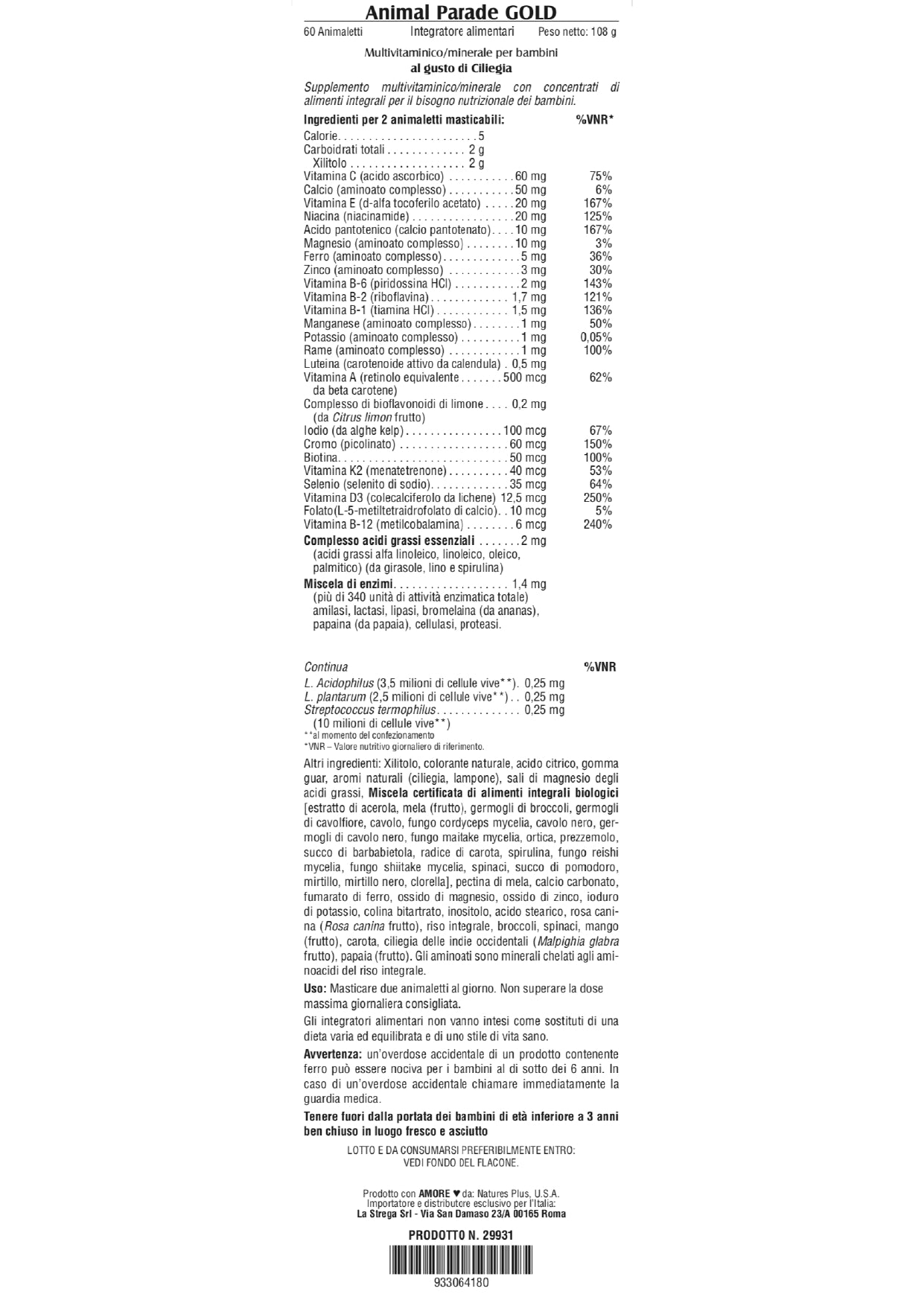 ANIMAL PARADE GOLD CILIEGIA