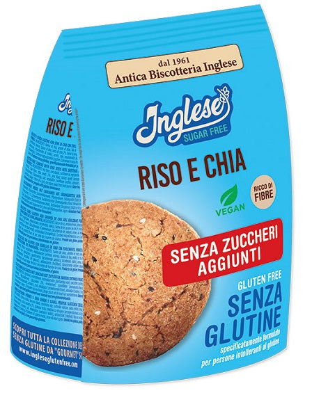 INGLESE BISCOTTI RISO E CHIA SENZA ZUCCHERI AGGIUNTI 200GR