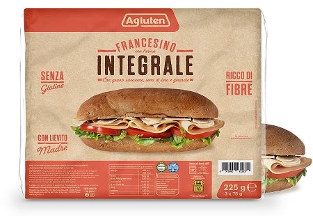 AGLUTEN FRANCESINO INTEGRALE 225G