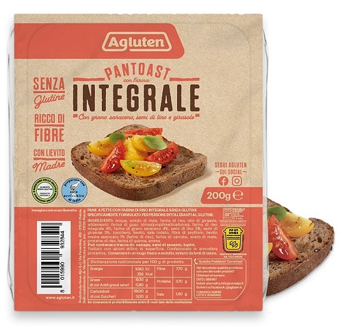 AGLUTEN PANTOAST FARINA INTEGRALE 200GR
