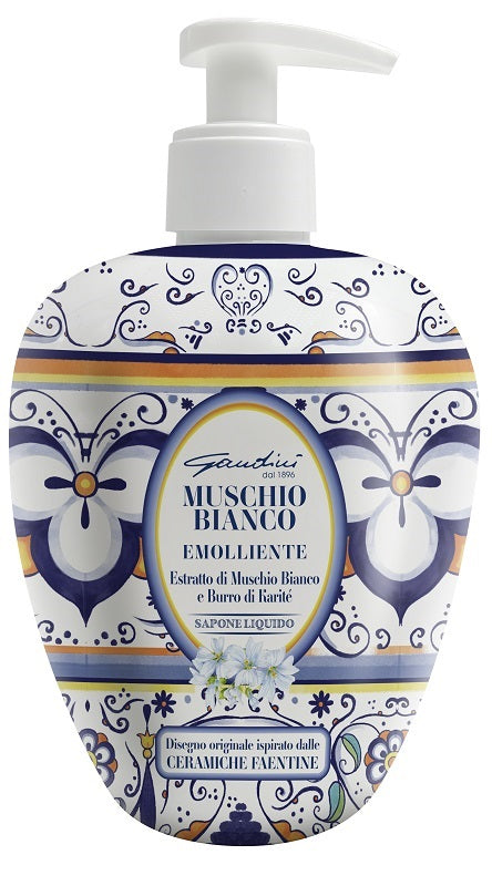 GANDINI  MUSCHIO BIANCO SAPONE LIQUIDO PROFUMATO EMOLIENTE 500ML