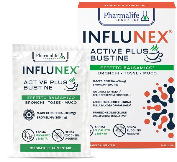 INFLUNEX ACTIVE PLUS - EFFETTO BALSAMICO 14BUST
