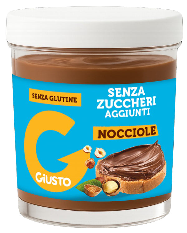 GIUSTO CREMA GIANDUIA NOCCIOLE SENZA ZUCCHERI 200G