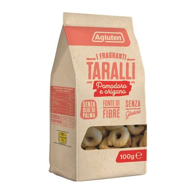 AGLUTEN TARALLI POMODORO E ORIGANO 100G