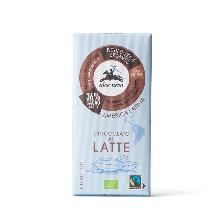 ALCE NERO TAVOLETTA CIOCCOLATO AL LATTE 100G