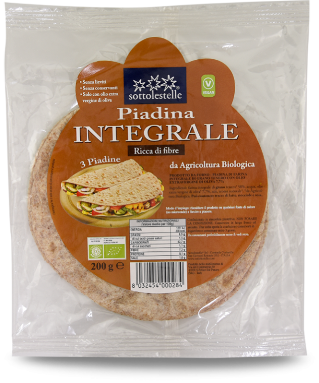PIADINA INTEGRALE 200G