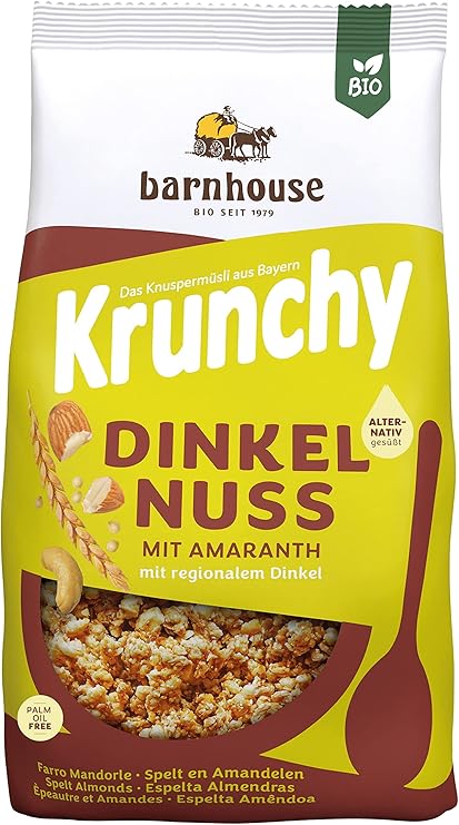 KRUNCHY AMARANTH GRANOLA AMARANTO FARRO E MANDORLA 375G
