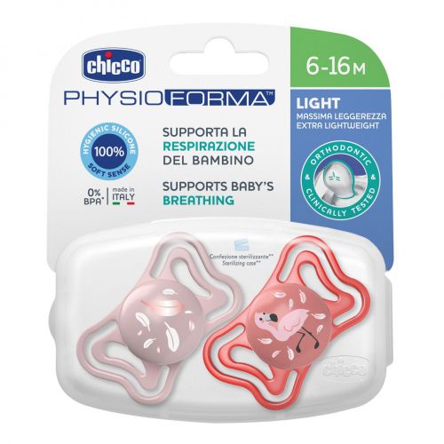 CHICCO SUCCHIETTO LIGHT ROSA SILICONE 6-16MESI