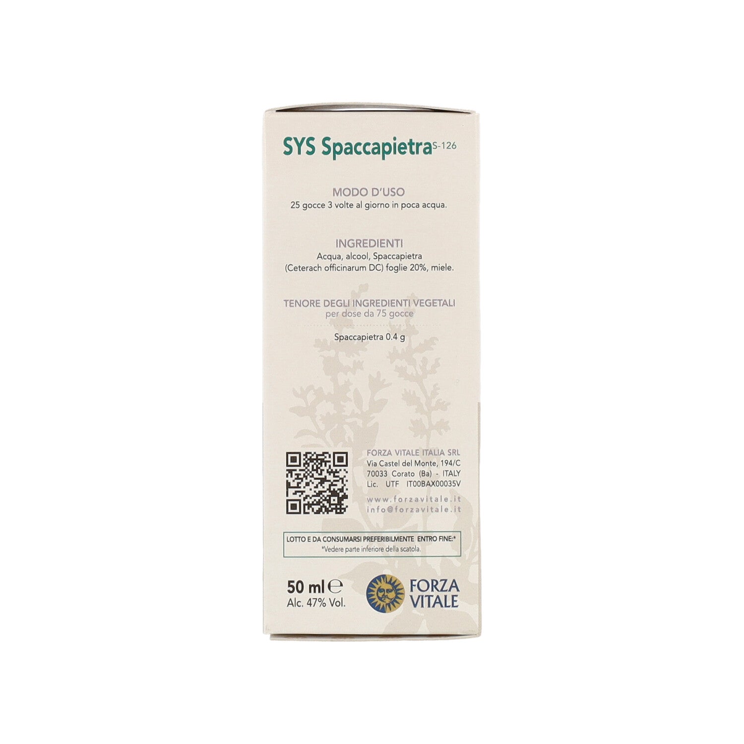 SYS SPACCAPIETRA GOCCE 50ML