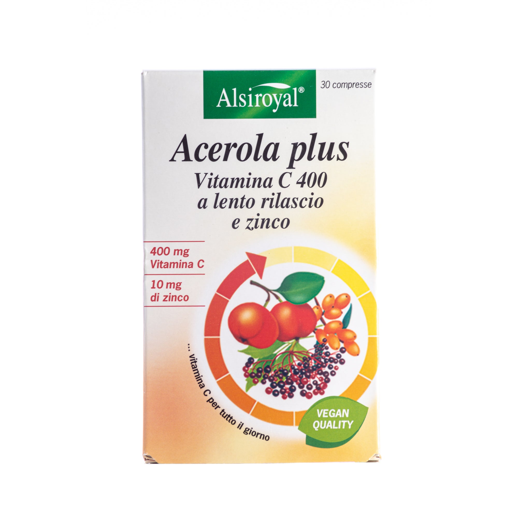 ACEROLA PLUS 400 VITAMINA C CON ZINCO LENTO RILASCIO