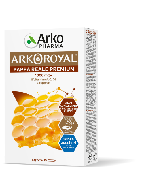 ARKOROYAL PAPPA REALE 1000MG + VITAMINE 10 FIALE