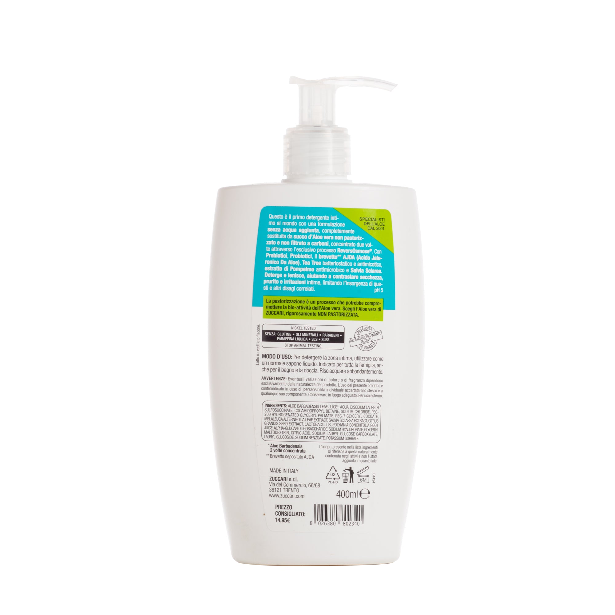 ALOEVERA2 DETERGENTE INTIMO ULTRADELICATO 400ML