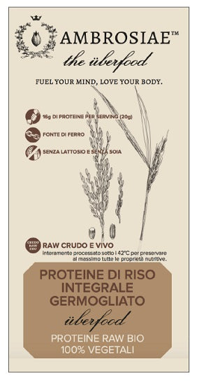 AMBROSIAE UBERFOOD PROTEINE RISO INTEGRALE 200G