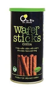 OLA BIO WAFER STICKS CACAO VEG 140G