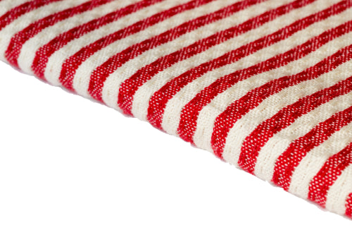 TELO HAMMAM ROSSO RIGA LARGA  100%COTONE