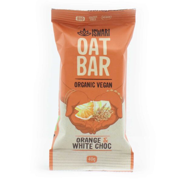 ISWARI BARRETTA AVENA BIO ORANGE & WHITE CHOCOLATE 40G