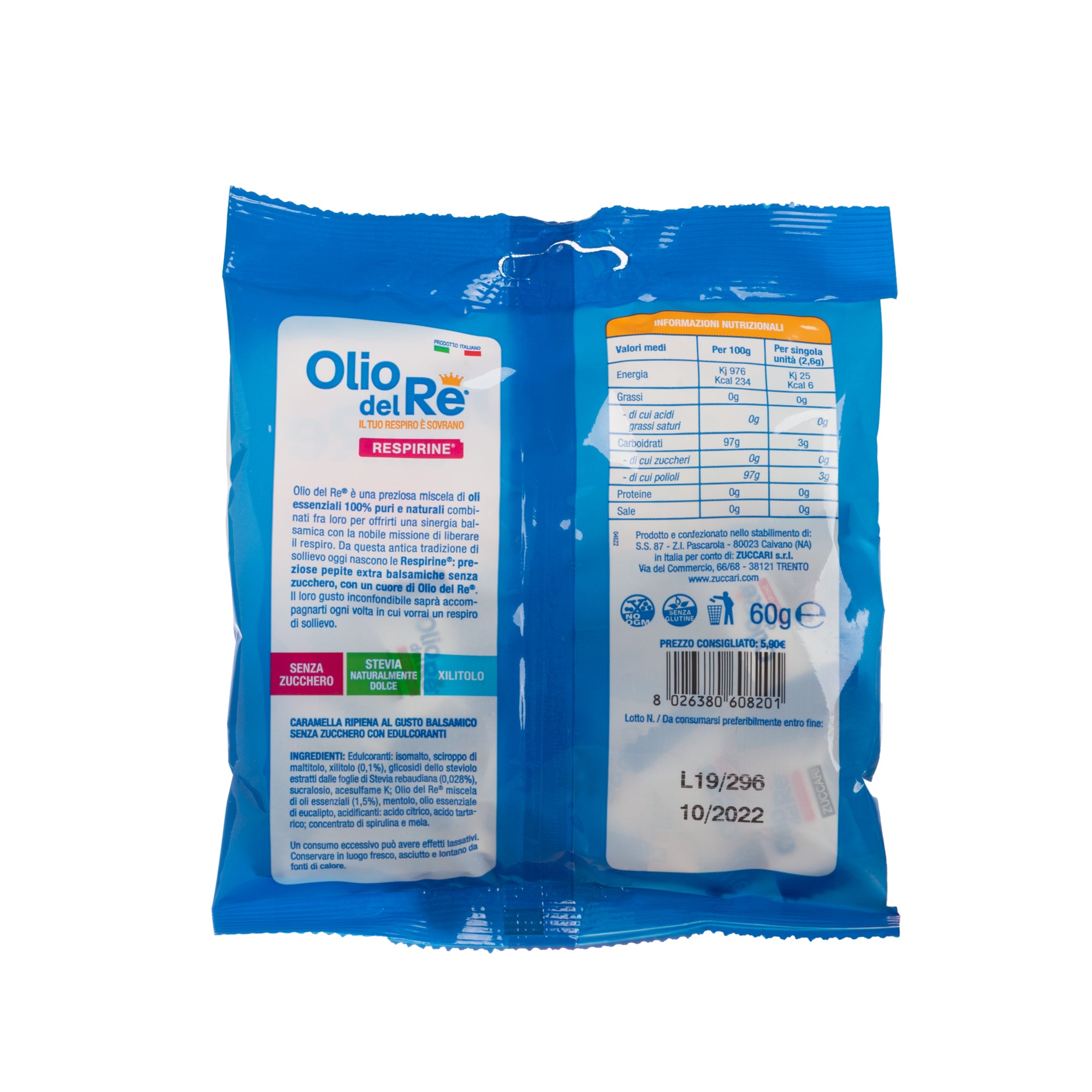 OLIO DEL RE RESPIRINE PEPITE BALSAMICHE 60G