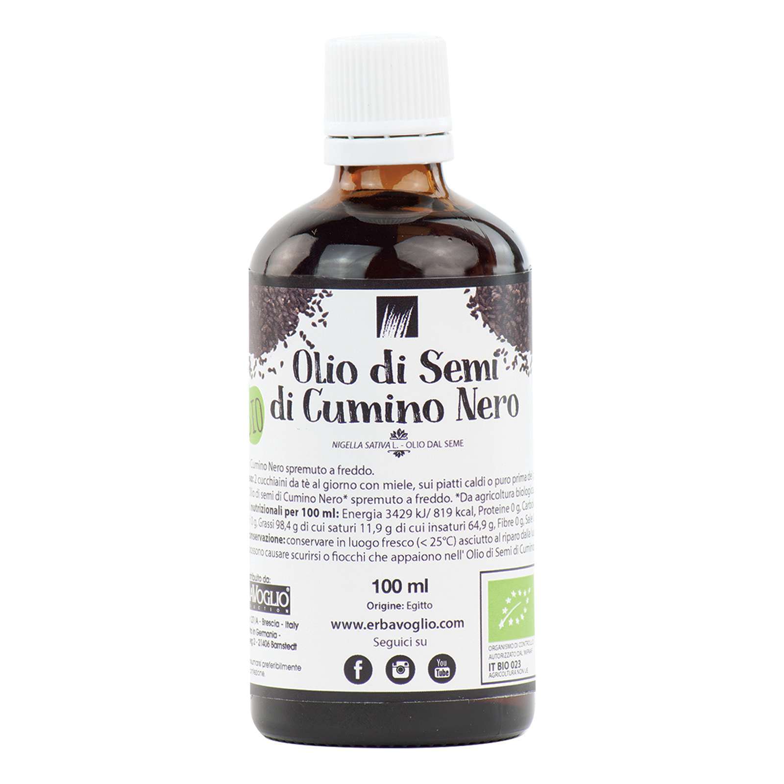 OLIO SEMI DI CUMINO NERO BIO 100ML