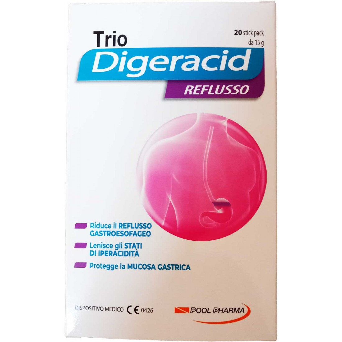TRIO DIGERACID REFLUSSO 20 STICK