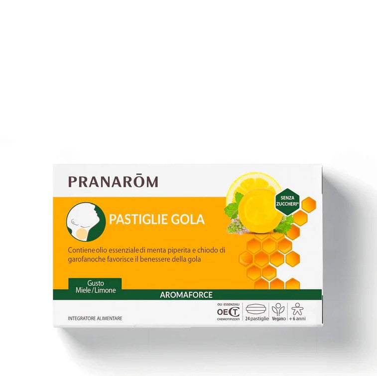 PRANAROM GOLA MIELE E LIMONE SENZA ZUCCHERO 24 PASTIGLIE