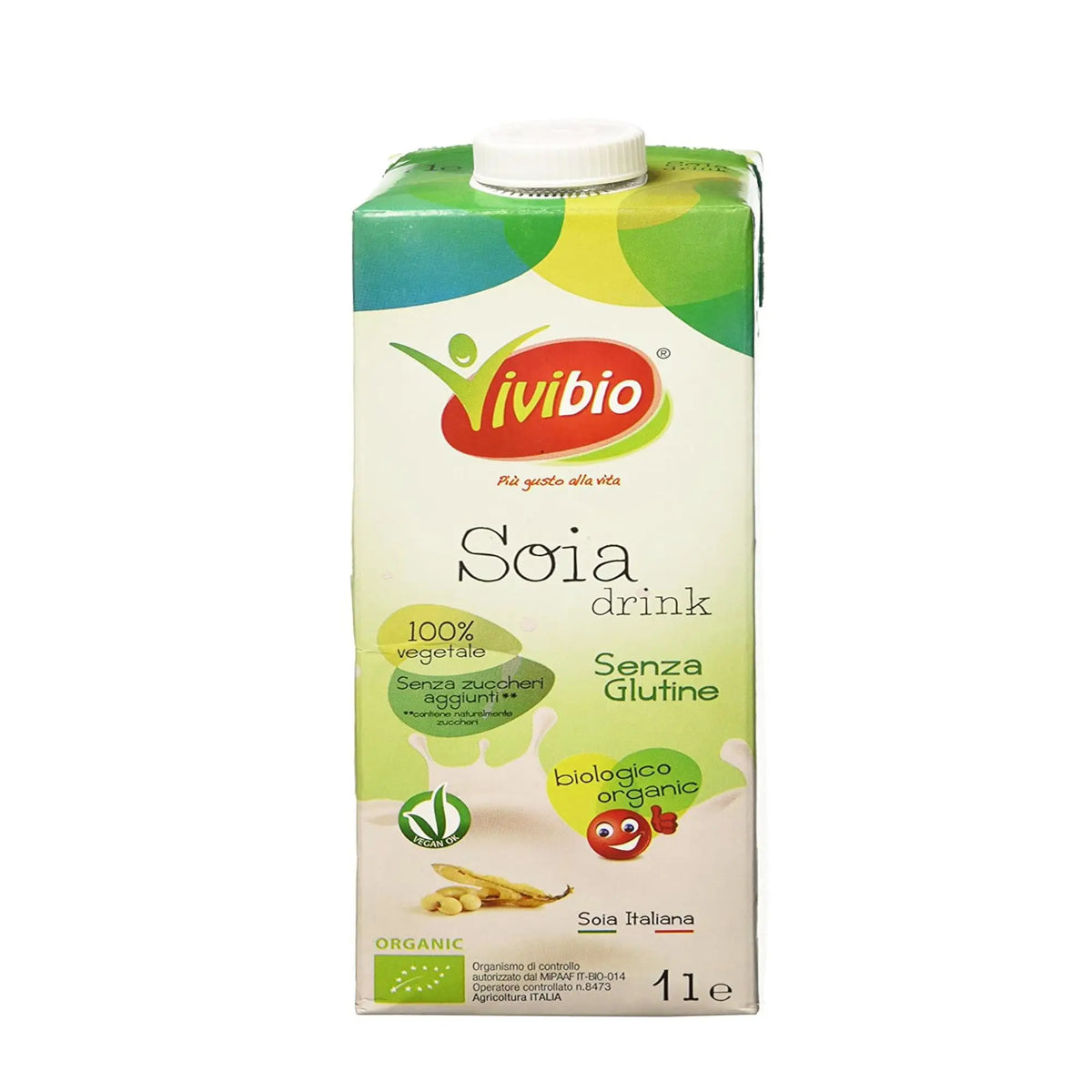 VIVIBIO BEVANDA SOIA SENZA GLUTINE BIO 1 LITRO -SCAD. 11/2026