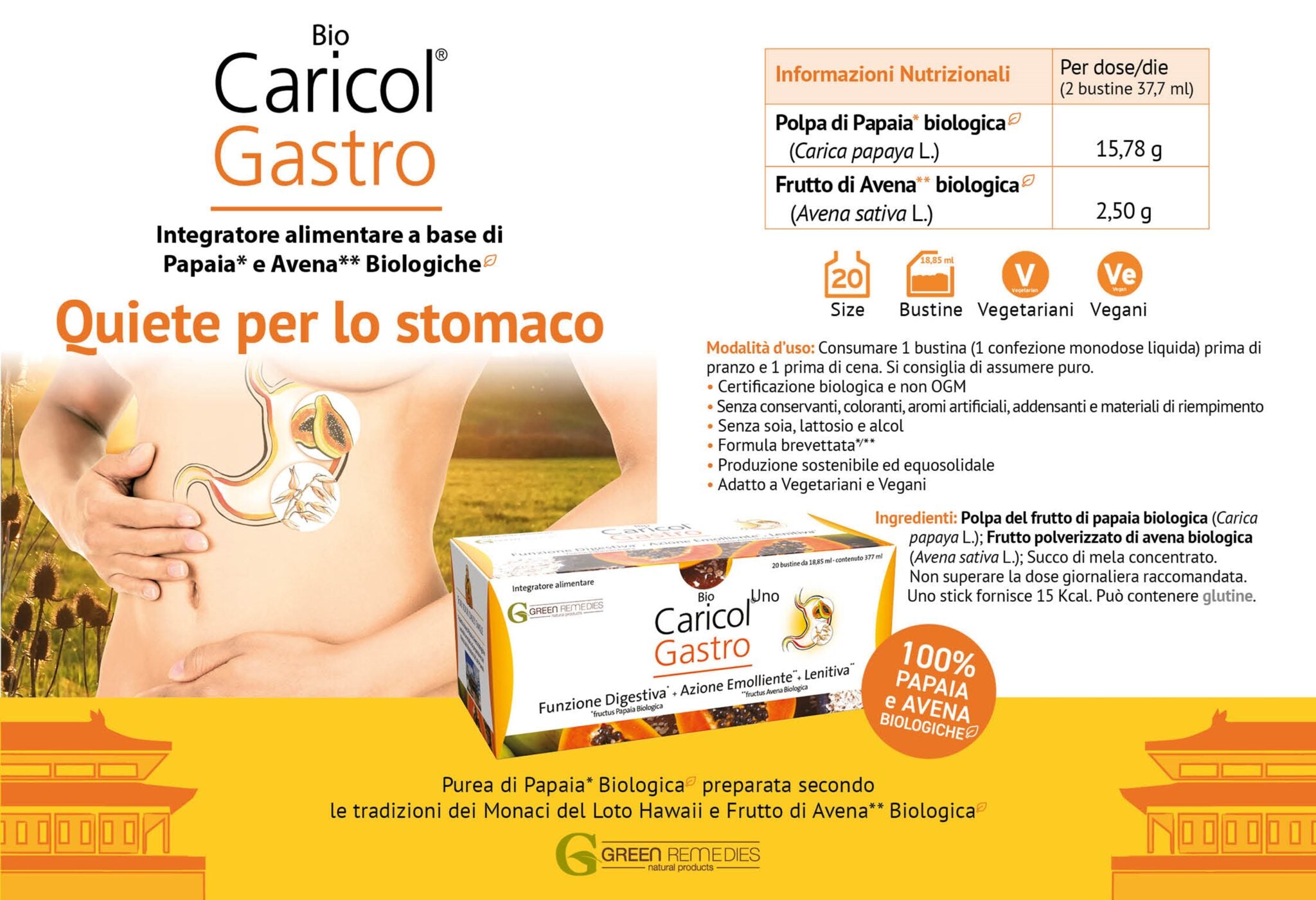 BIO CARICOL GASTRO 20 BUSTINE