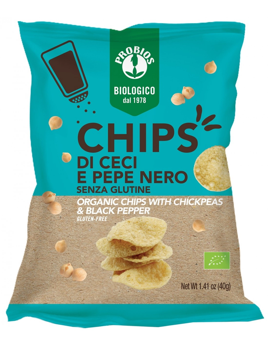 CHIPS DI CECI E PEPE NERO 40G