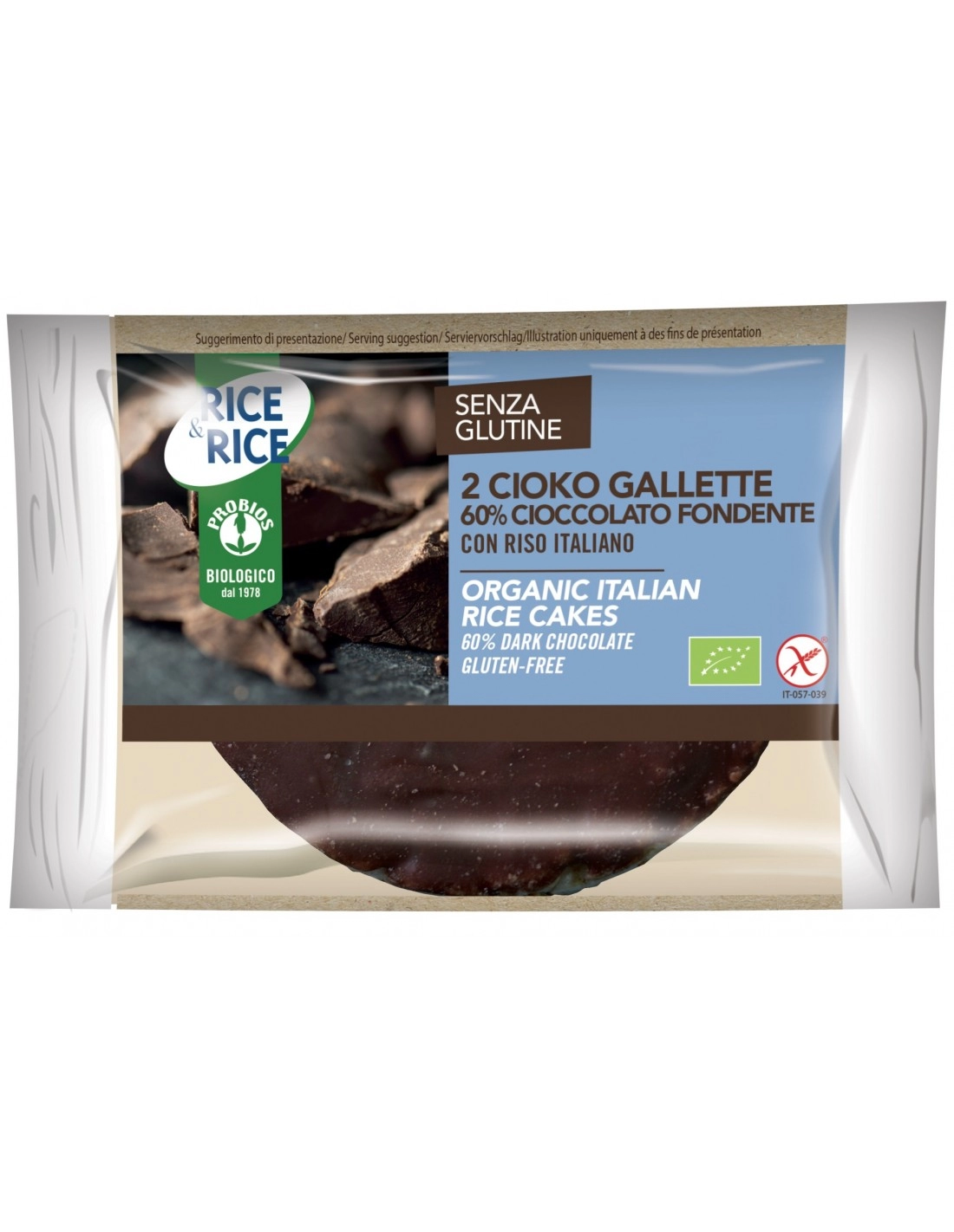 GALLETTE DI RISO CON CIOCCOLATO FONDENTE 33G