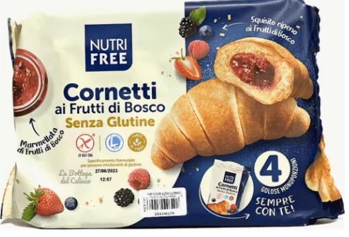 NUTRIFREE CORNETTI INTEGRALI FRUTTI DI BOSCO 4X60G