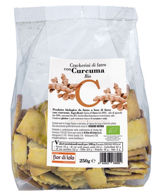 CRACKERINI FARRO CON CURCUMA 250G