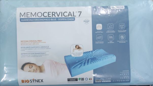 GUANCIALE MEMOCERVICAL ORTOCERVICALE 7 DOPPIA ONDA BLU