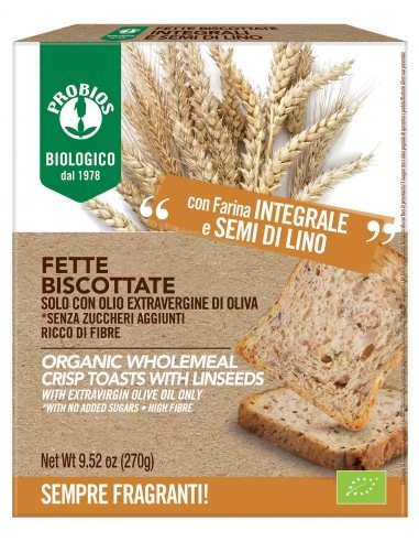 FETTE BISCOTTATE INTEGRALI SEMI LINO 270G