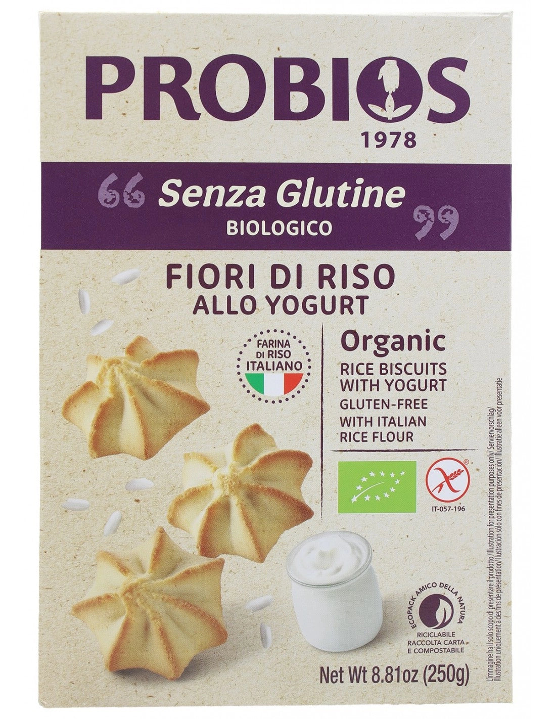 FIORI DI RISO ALLO YOGURT 250 G