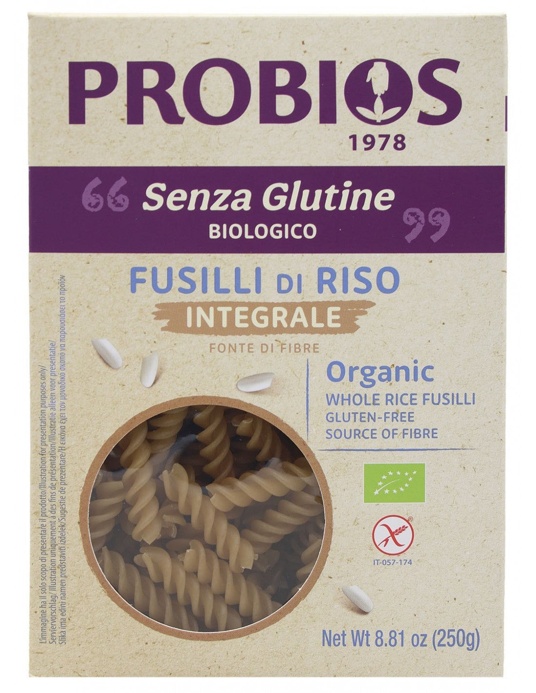 FUSILLI DI RISO INTEGRALE 250GR