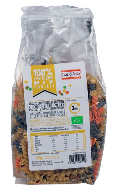 FUSILLI DI LENTICCHIE MIX 250G