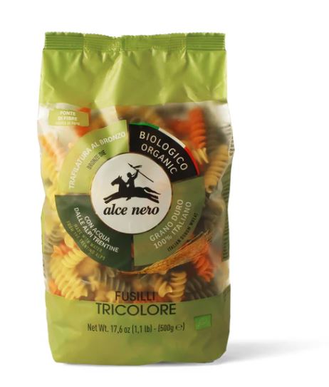 ALCE NERO FUSILLI TRICOLORE POMODORO SPINACI 500G