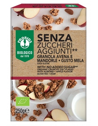 GRANOLA SENZA ZUCCHERI AVENA MANDORLA 250G