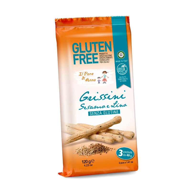 PANE ANNA GRISSINI SESAMO LINO 3X40G