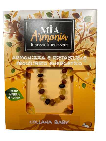 MIA ARMONIA COLLANA AMBRA BABY MULTIC SATINATA