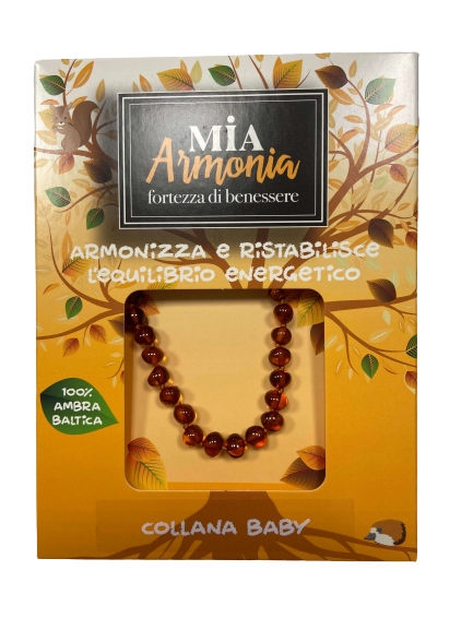 MIA ARMONIA COLLANA AMBRA BABY COGNAC