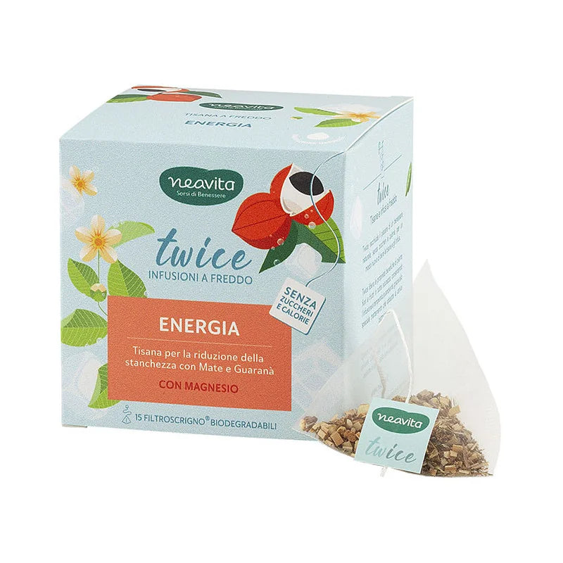 INFUSO TWICE ENERGIA MATE GUARANA'+MAGNESIO 15 FILTRI NEAVITA