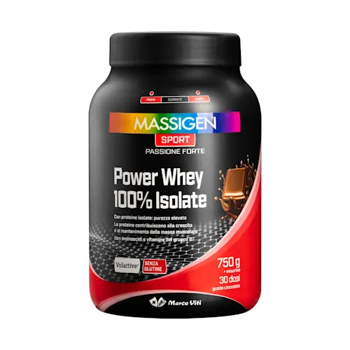 MASSIGEN SPORT POWER WHEY ISOLATE CIOCCOLATO 750 G