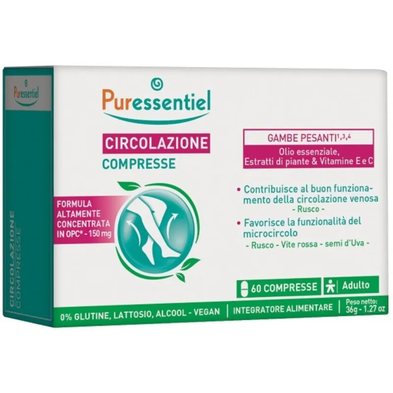 PURESSENTIEL CIRCOLAZIONE COMPRESSE 60 COMPRESSE 36G