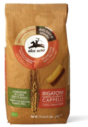 ALCE NERO RIGATONI SENATORE CAPELLI 500G